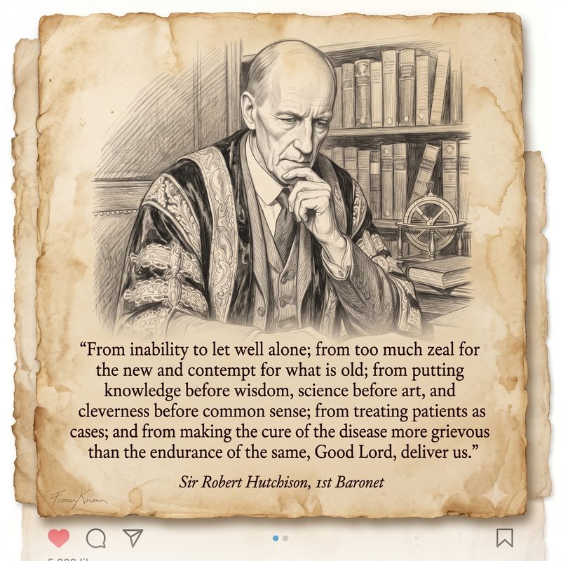 Sir Robert Hutchison — A Physician's Prayer